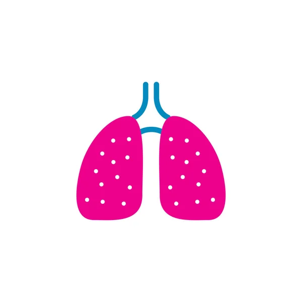 Lungen Vektor Illustration Symbol Element Hintergrund — Stockvektor