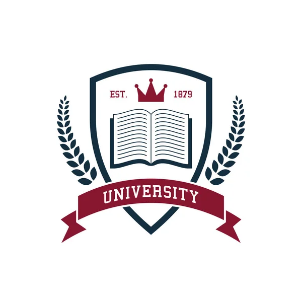 Logotipo Colorido Institución Educativa Plantilla Vectorial Para Tema Educación — Vector de stock