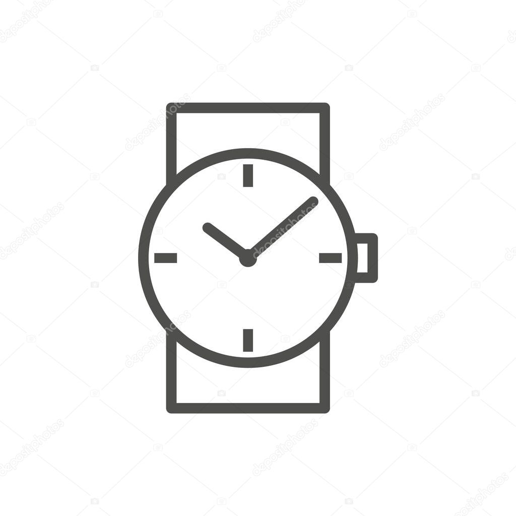 Vector template of time icon, clock illustration 