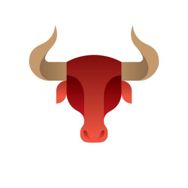 Boğa vektör illüstrasyonu, simge element arkaplanı