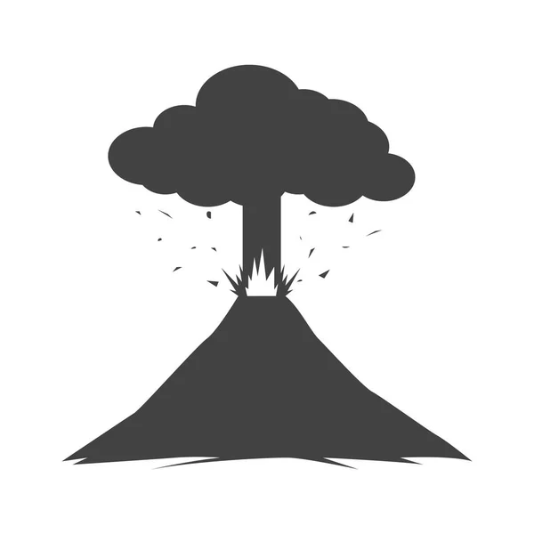 火山ベクトル図アイコン要素背景 — ストックベクタ