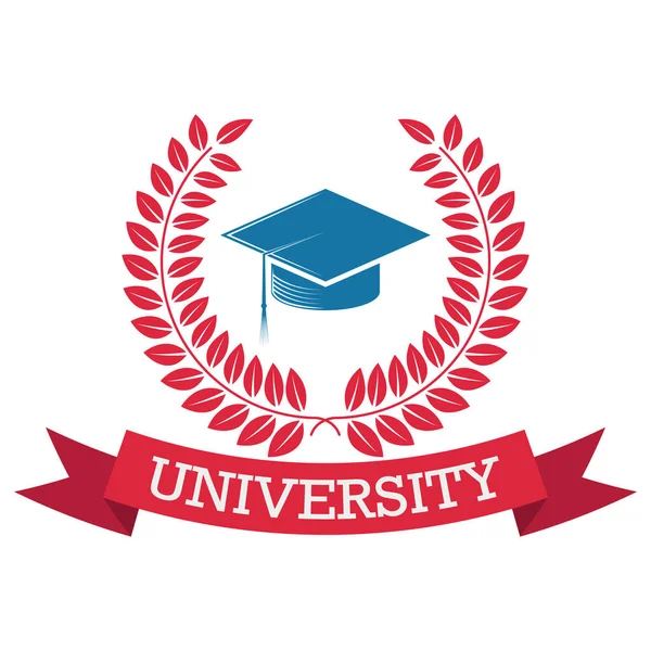 Färgstark Logotyp För Läroanstalten Vektormall För Utbildningstema — Stock vektor