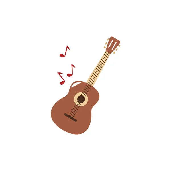 Guitarra Vetor Ilustração Ícone Elemento Fundo —  Vetores de Stock