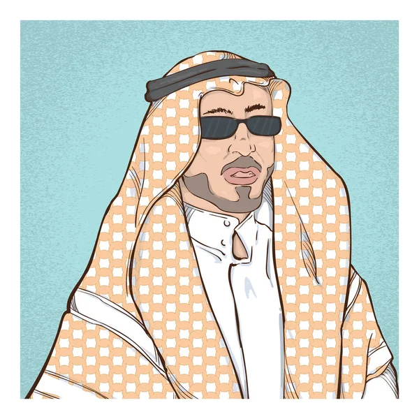 Ilustração Vetorial Colorida Personagem Desenho Animado Pessoa Muçulmana —  Vetores de Stock