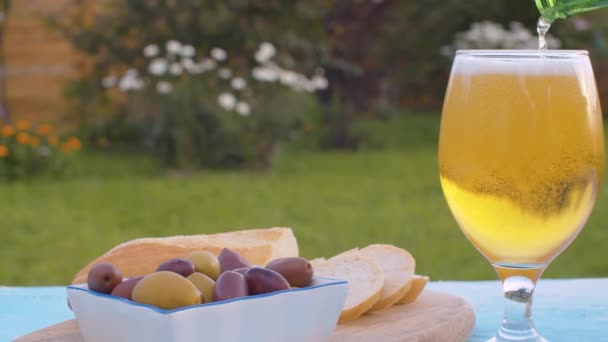 Bière versant dans un verre — Video