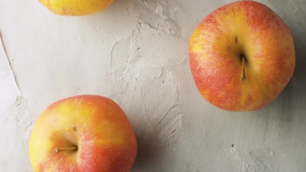 Pommes rouges et jaunes mûres — Video