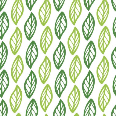 Basit Yaprak Yaprakları Yaprak Yaprakları Resimleri Yeşil Tek Kromlu Kusursuz Duvar Kağıdı. Tekstil, kumaş, kağıt, baskı, iç mekan ve daha fazlası için el yapımı bitki deseni.