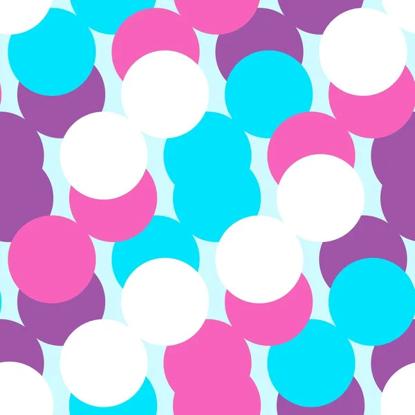 Simple Bubble Circle Confetti Seamless Pattern Background Wallpaper Combination Colors — Stock Vector