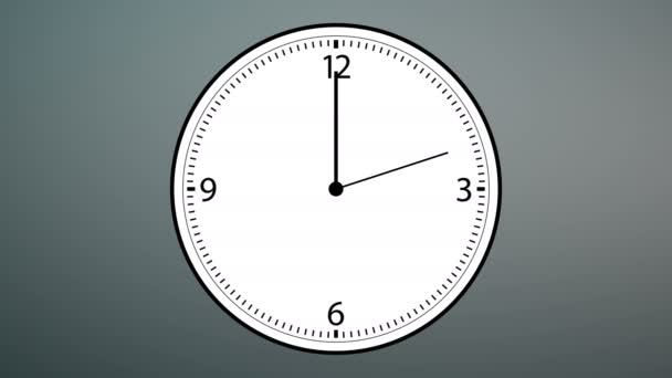 Animated Clock One Minute Loopable Footage — Stock Video