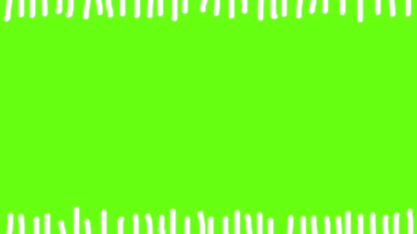 Zelené Pozadí Obrazovky Bílými Krátkými Tahy Nahoře Dole — Stock video