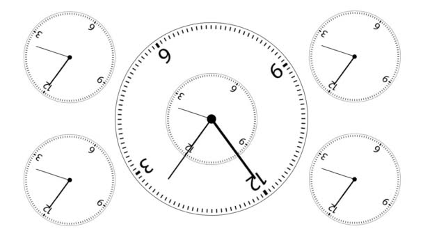 Relógio Giratório Animado Minuto Imagens Abstratas — Vídeo de Stock