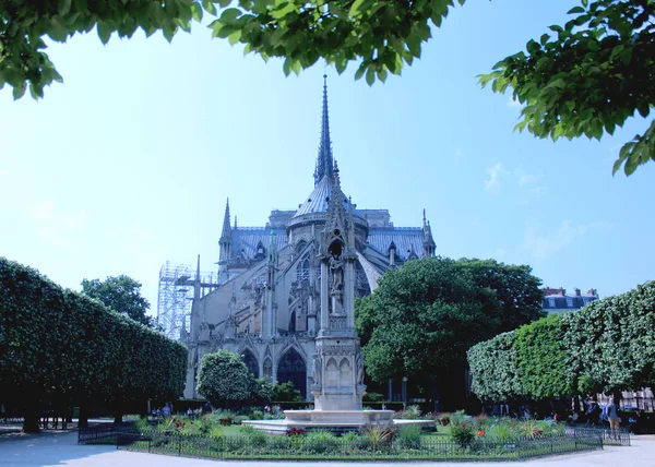 Bazilika Notre Dame Paris Franciaországban — Stock Fotó