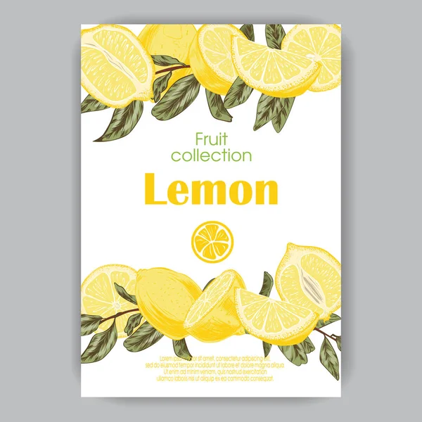 Elle çizilmiş limonlu düğün davetiyesi