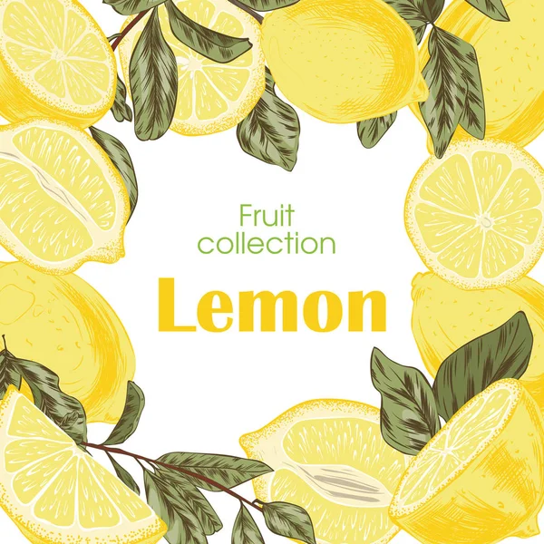 Elle çizilmiş limonlu düğün davetiyesi