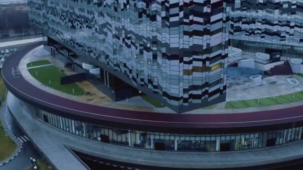 Architektura, budova, obchodní centrum, reflexe, Petrohrad — Stock video