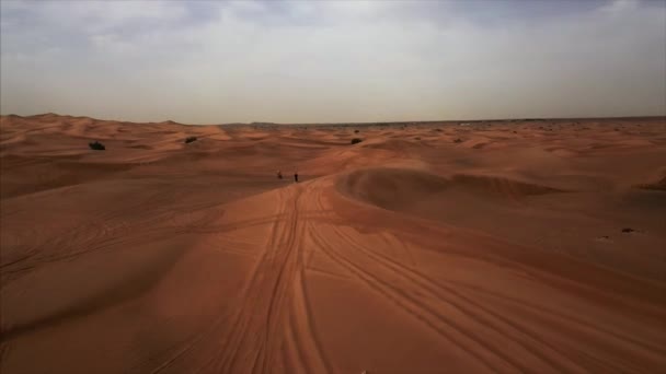 Дюны, пустыня, песок, природа, путешествия, мотоциклы, квадроциклы — стоковое видео