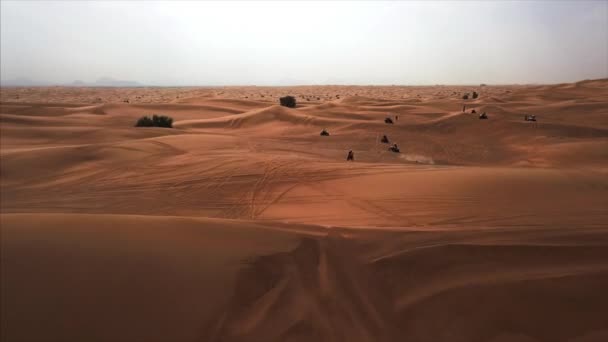 Dűnék, sivatag, homok, természet, utazás, motorkerékpárok — Stock videók