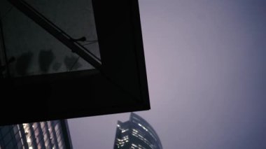 Moskova 'dan çerçeve, gökdelenler, kuleler, mimari, binalar, metropol