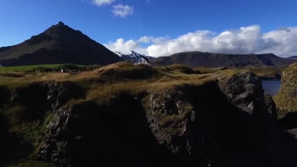 アイスランド、山、海、波そして自然からの — ストック動画