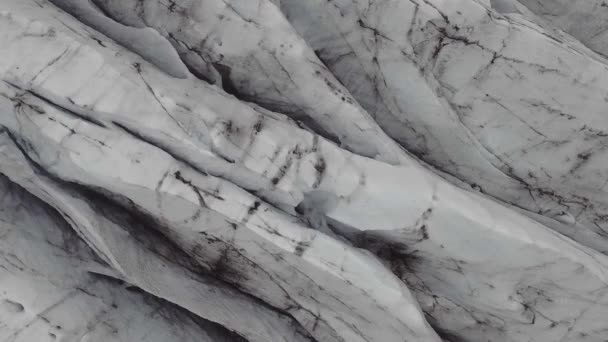冰原、高山、浮冰、岩石和石头制成的航空框架 — 图库视频影像