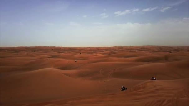 Aero frame 4k from the desert in dubai — Stock Video