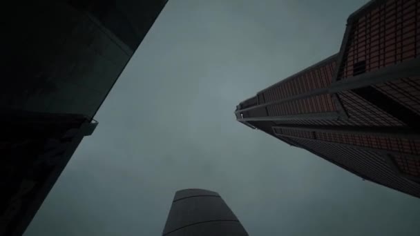 莫斯科、建筑物和建筑中的摩天大楼框架 — 图库视频影像