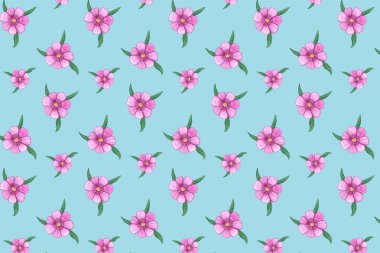 Suluboya el çizimi yaz mavisi desen.