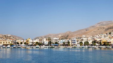 Yunan Dodecanese Adaları 'ndaki Kalymnos adası. Yunanistan