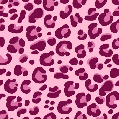 sorunsuz vektör desen bir kız gibi glam pembe colo bir hayvan leopar desenli
