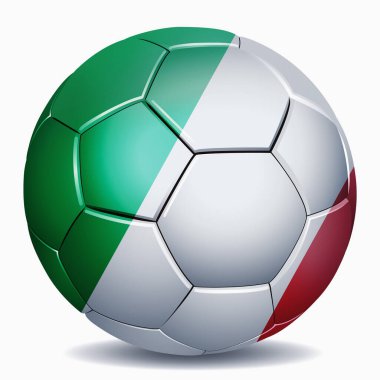 Futbol topunda İtalya bayrağı