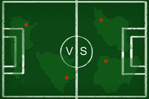 Иллюстрация Стратегии Футбольной Игры — стоковое фото