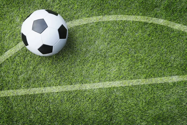 Pallone Calcio Sul Campo Gioco — Foto Stock