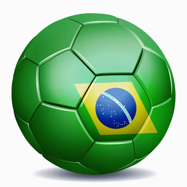 Bandeira Brasil Bola Futebol — Fotografia de Stock