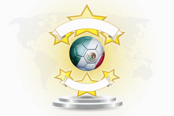 メキシコサッカーボールエンブレム — ストック写真