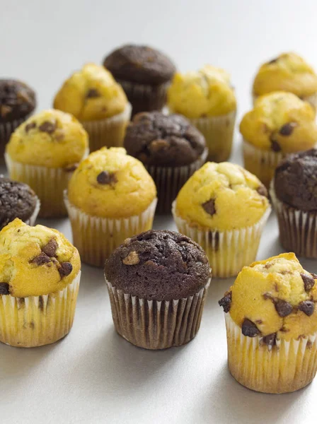 Vista Vicino Dei Mini Muffin Cioccolato — Foto Stock