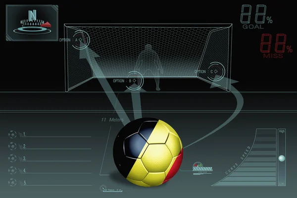 Infografika Rzutu Karnego Piłką Nożną Belgii — Zdjęcie stockowe