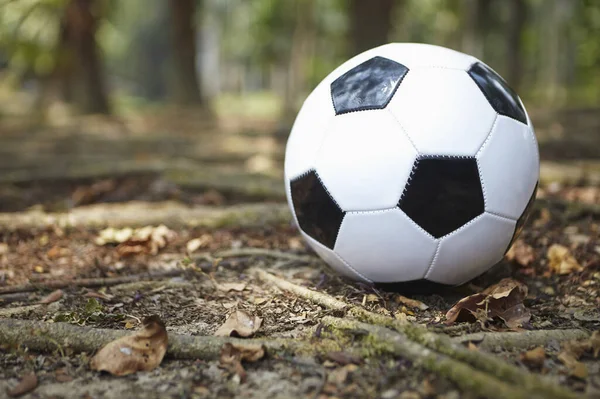 Bola Futebol Chão — Fotografia de Stock