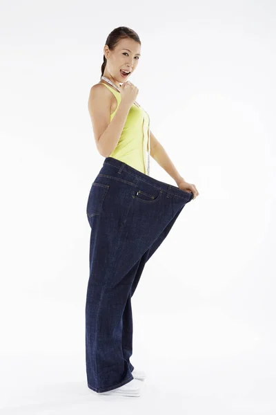 Donna Jeans Size — Foto Stock