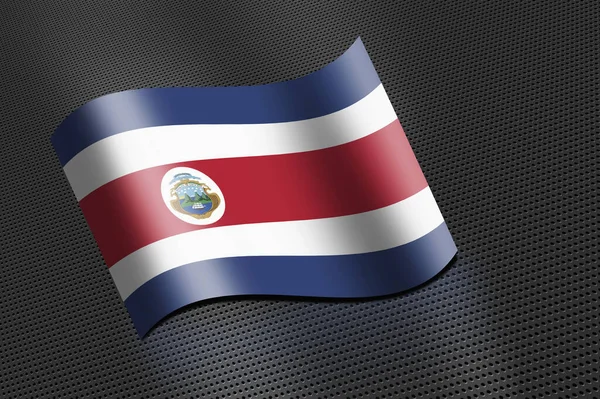 Costa Rica Flagge Schwenkend — Stockfoto