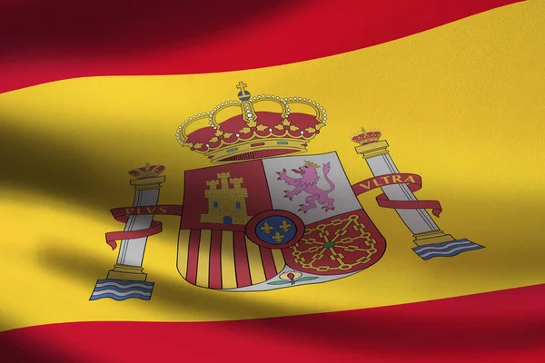 旗を振ってスペイン国旗 — ストック写真