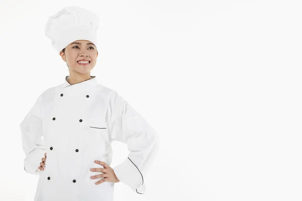 Ritratto Una Chef Sorridente — Foto Stock