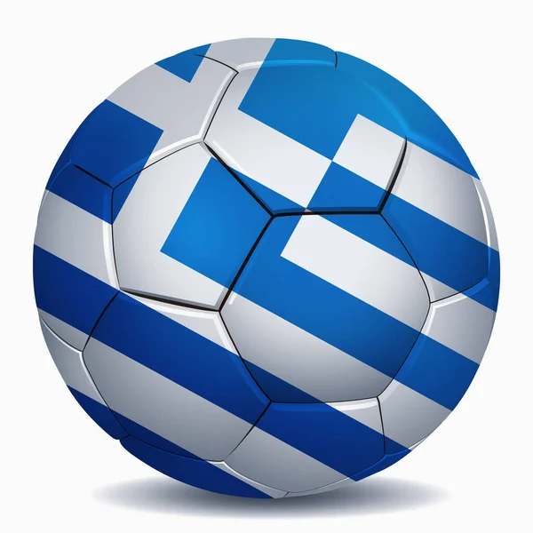 Grecia Bandiera Sul Pallone Calcio — Foto Stock