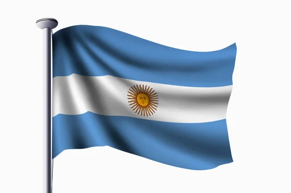 Argentina Flagga Viftande Banner — Stockfoto