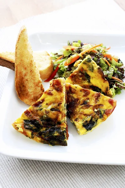 Quiche Verduras Pan — Foto de Stock