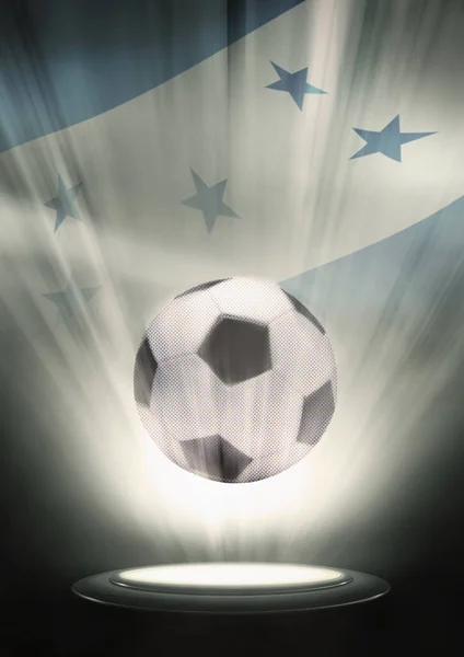 온두라스 국기가 배경인 축구공 — 스톡 사진