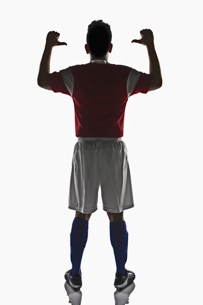 Sırtını Gösteren Bir Futbolcu — Stok fotoğraf