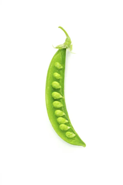 Green Pea Isolated White Background — Stock Photo, Image