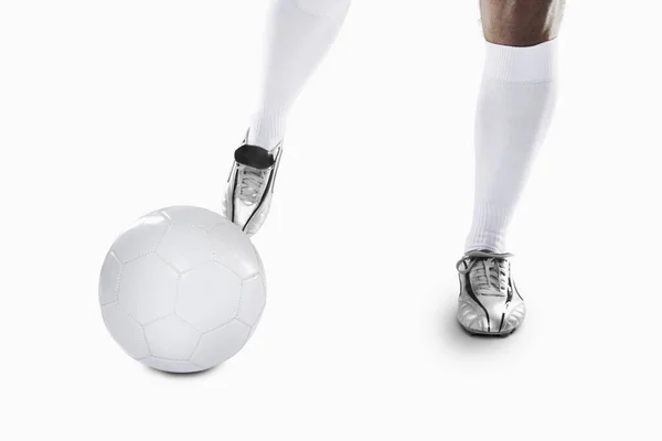 Soccer Player Ready Kick — Stock Photo, Image