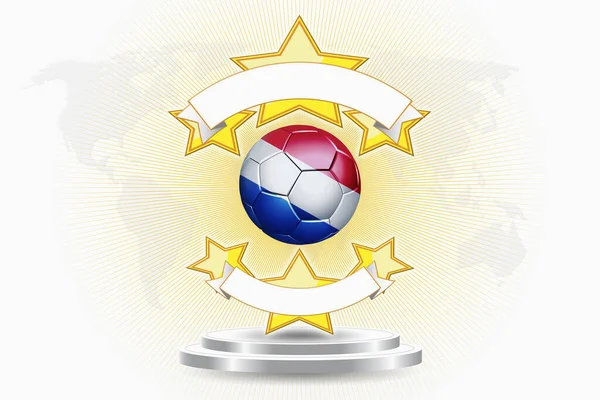 Bola Futebol Holanda Emblema — Fotografia de Stock