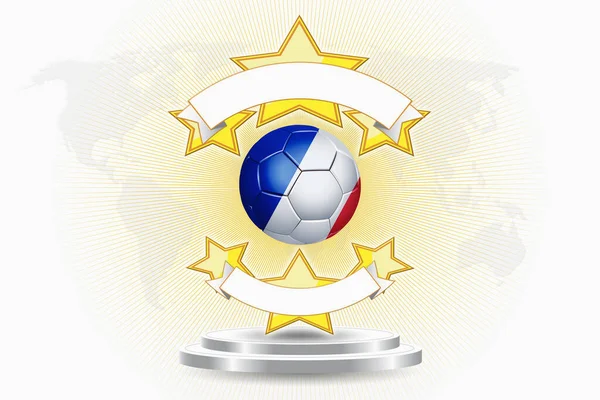 França Bola Futebol Emblema — Fotografia de Stock